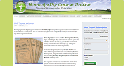 Desktop Screenshot of homeopathycourseonline.com